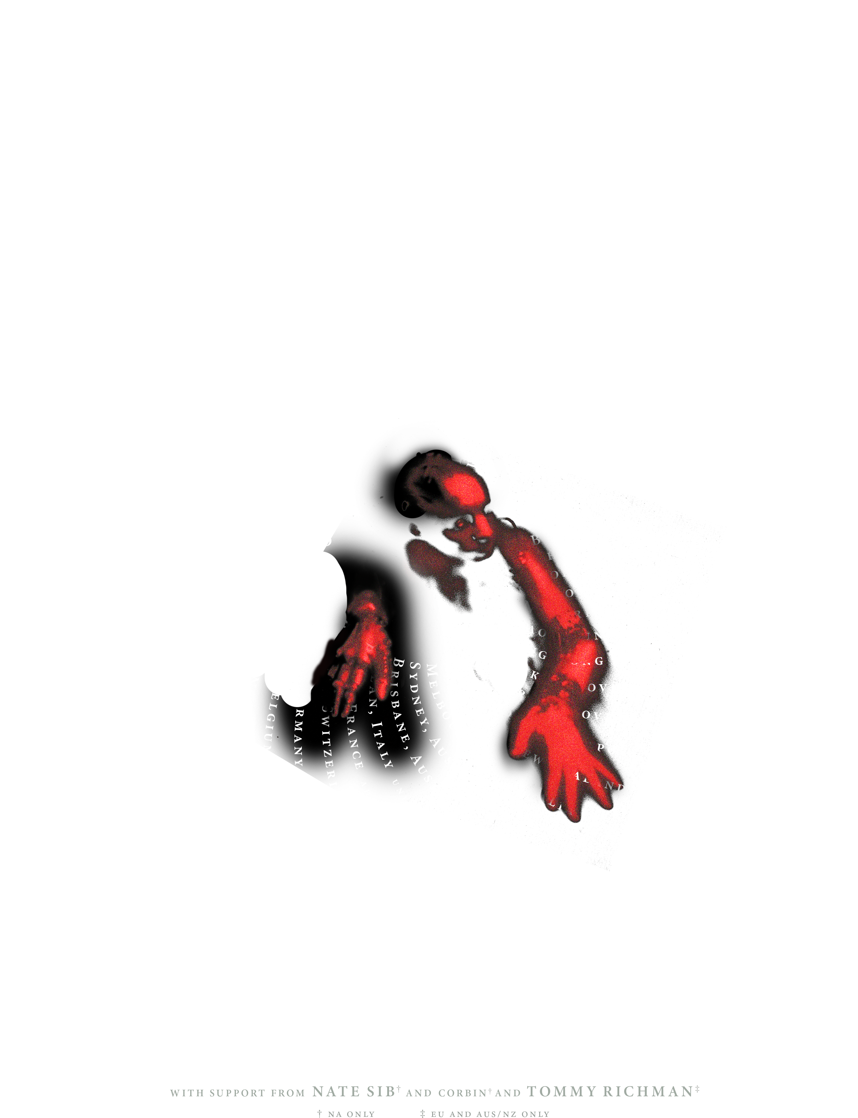 Official Joji Solaris Tour artwork with dates circling Joji